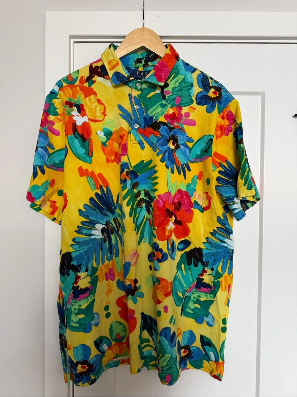 Ralph Lauren Classic Fit Floral Mesh Polo Shirt
